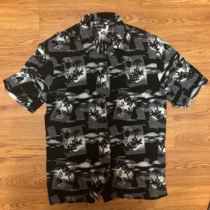 Hawaiian girl button down shirt